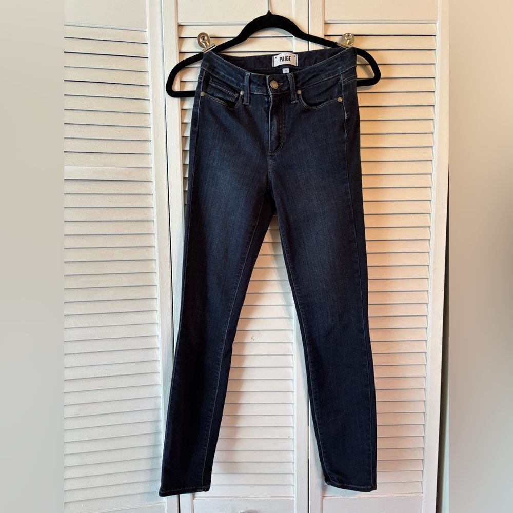 PAIGE Dark Indigo Skinny Jeans
